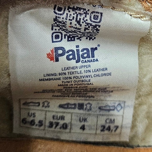 Pajar Women's Brown Faux Fur Leather Waterproof Lug Sole Canada Combat 6.5 - Picture 8 of 12